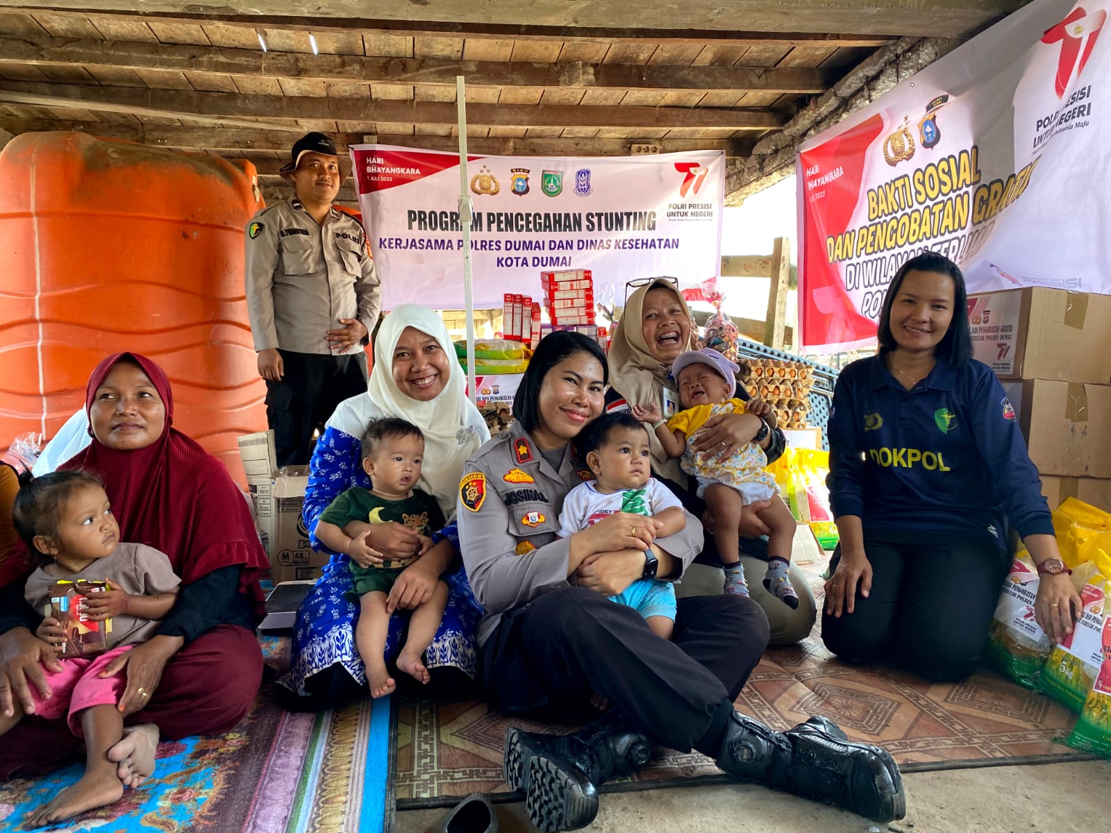 Polres Dumai menggelar Bakti Sosial dan Pengobatan Gratis diwilayah terluar Kota Dumai 